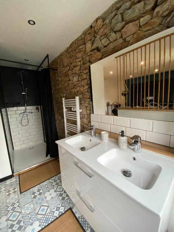Bed and Breakfast Au Gray Du Temps Suspendu Pleslin-Trigavou Zimmer foto